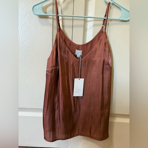 a new day Tops - NWT a new day orange satin tank top